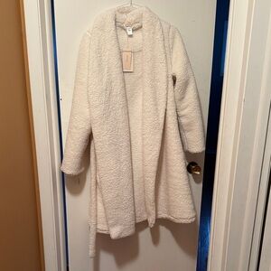 Eberjey Cream Teddy Jacket